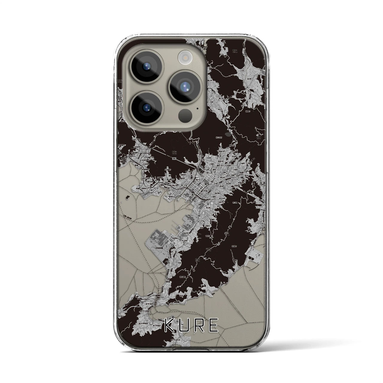 【呉(広島県)】地図柄iPhoneケース(クリアタイプ)