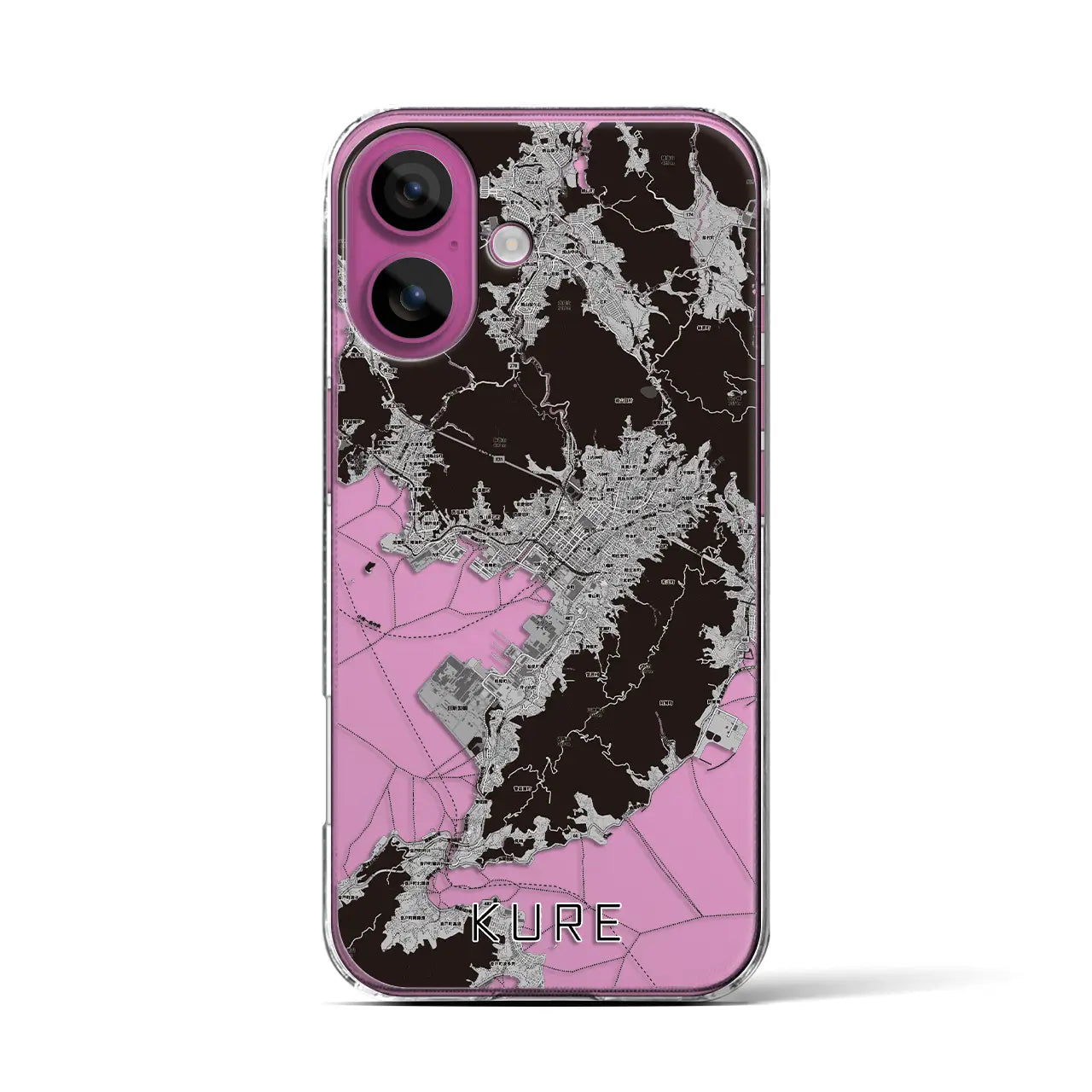 【呉(広島県)】地図柄iPhoneケース(クリアタイプ)