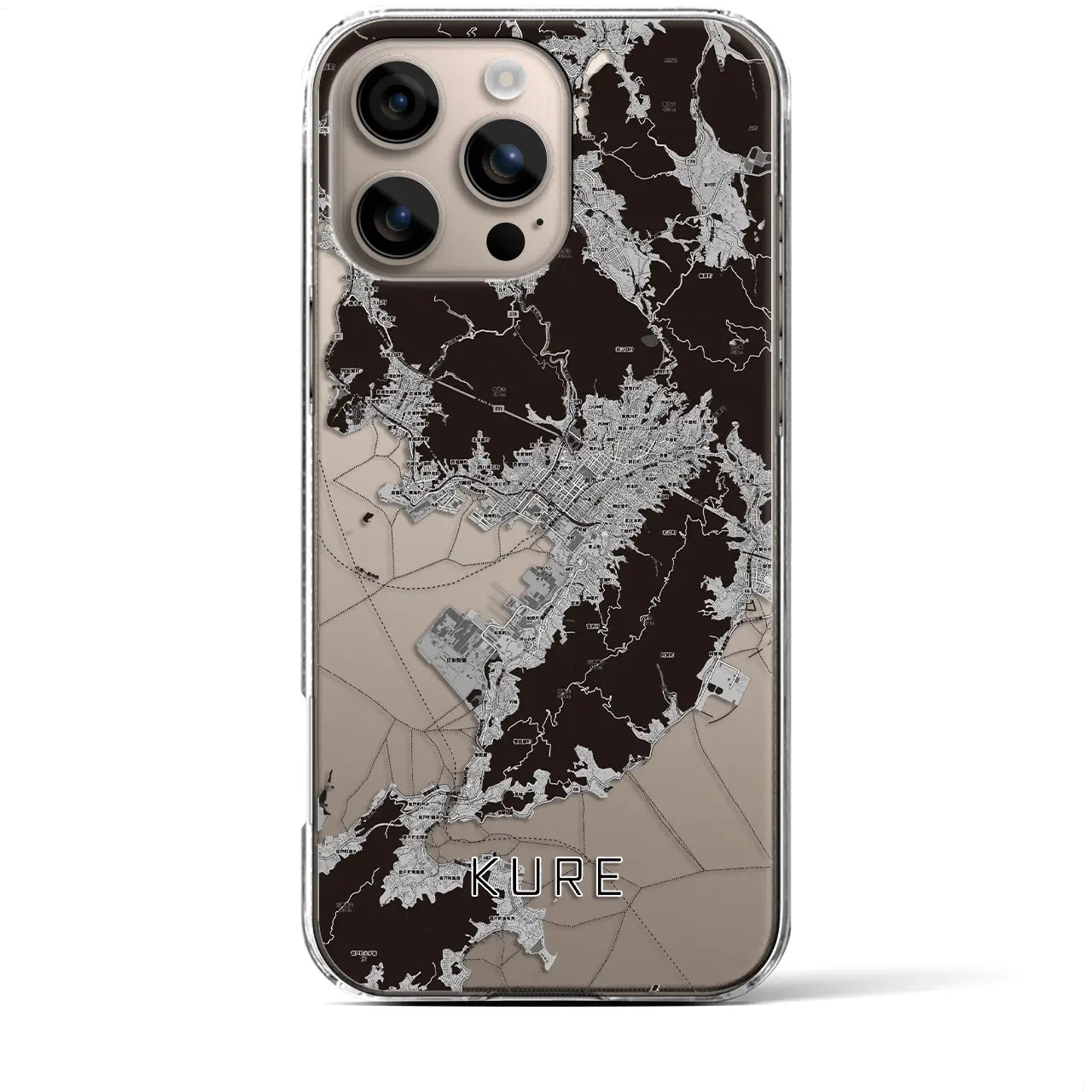 【呉(広島県)】地図柄iPhoneケース(クリアタイプ)