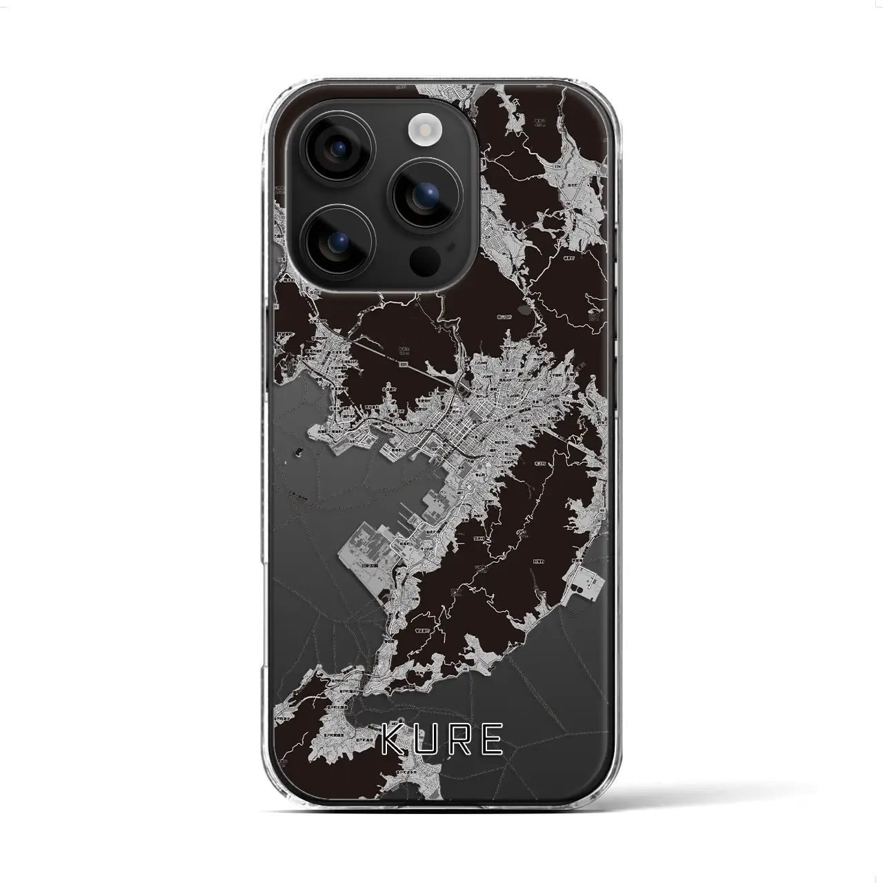 【呉(広島県)】地図柄iPhoneケース(クリアタイプ)