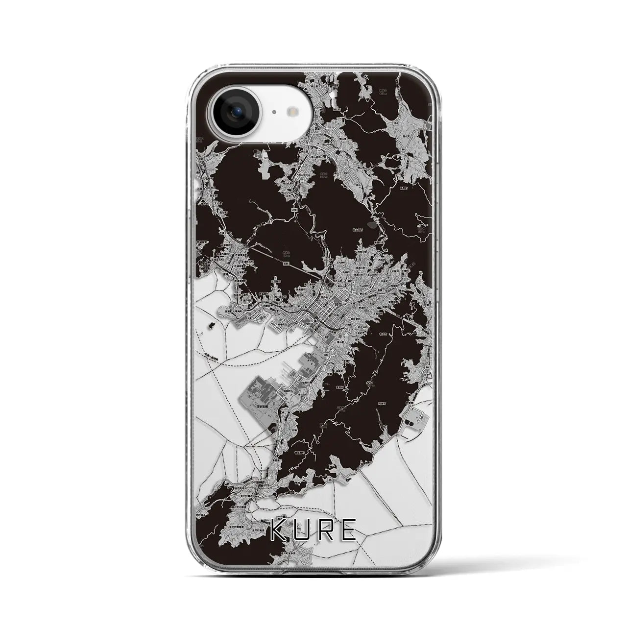 【呉(広島県)】地図柄iPhoneケース(クリアタイプ)