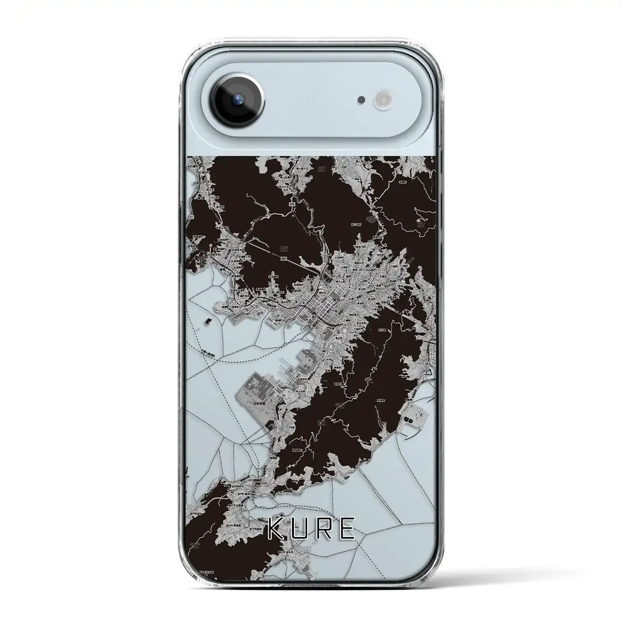 【呉(広島県)】地図柄iPhoneケース(クリアタイプ)