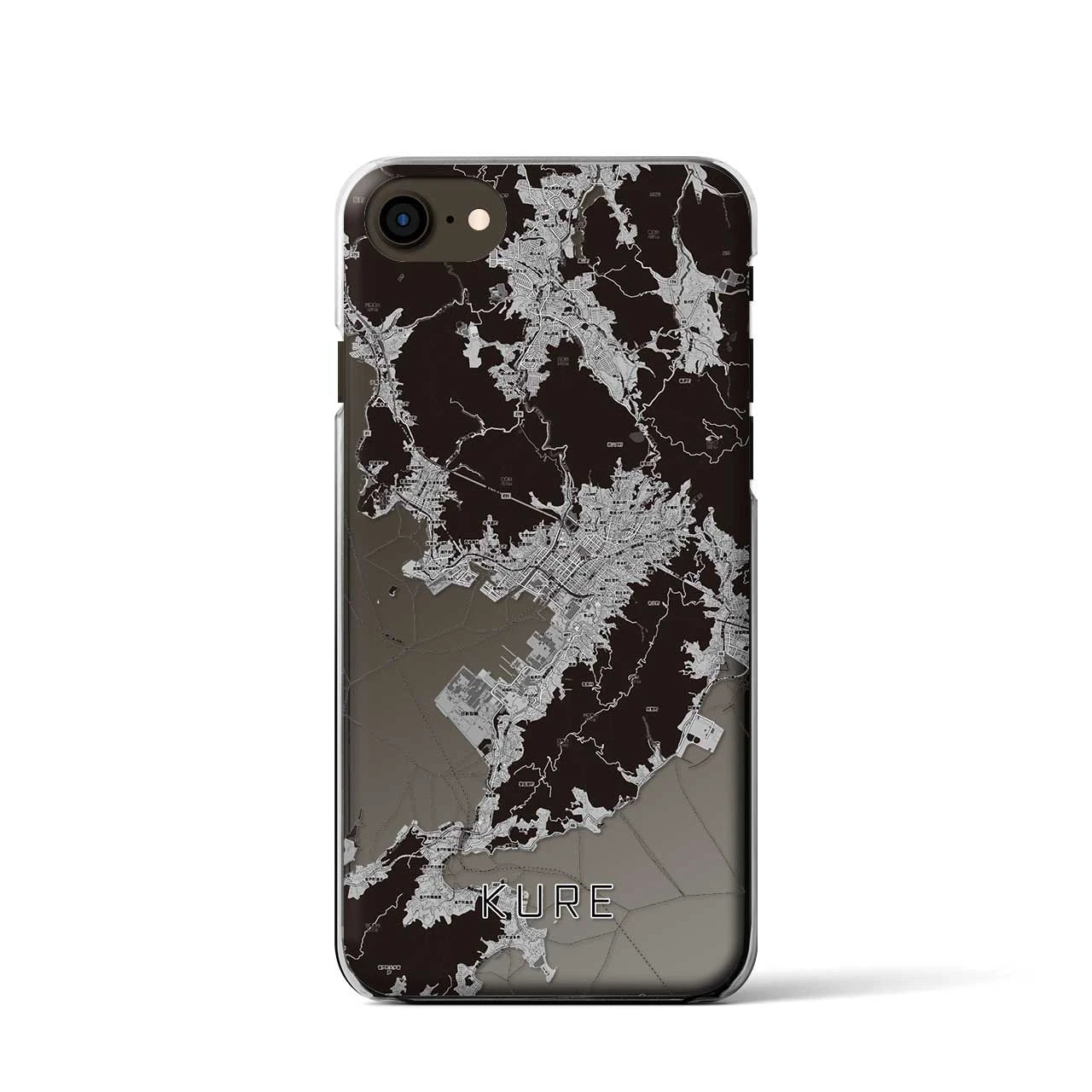 【呉(広島県)】地図柄iPhoneケース(クリアタイプ)