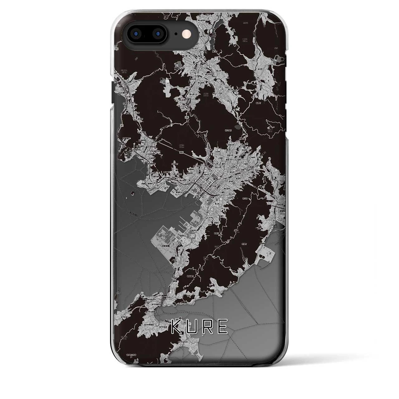 【呉(広島県)】地図柄iPhoneケース(クリアタイプ)