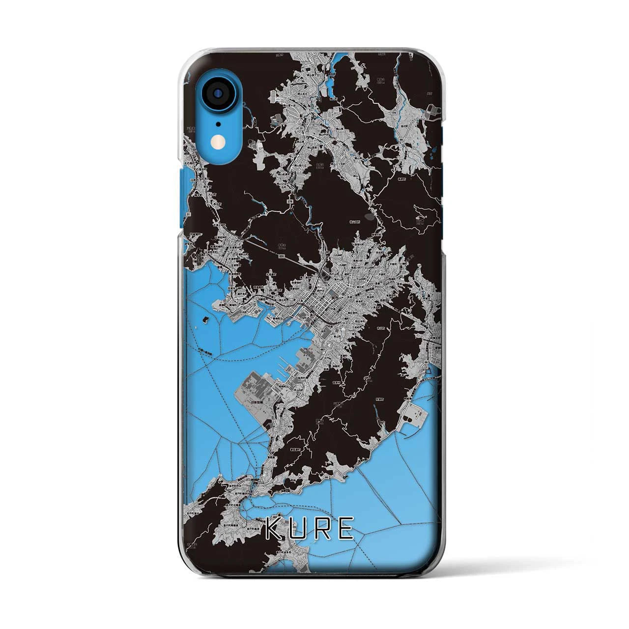 【呉(広島県)】地図柄iPhoneケース(クリアタイプ)