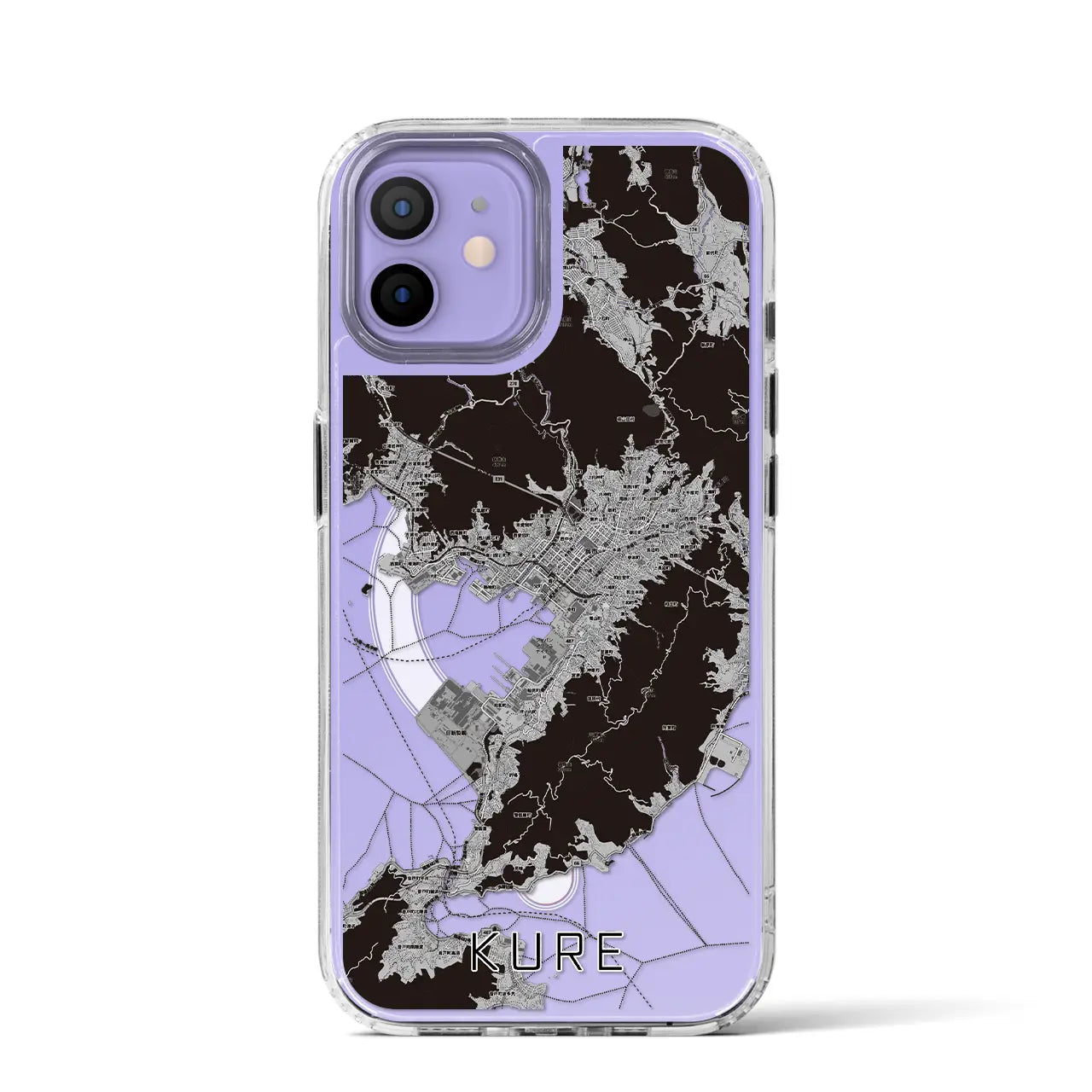 【呉(広島県)】地図柄iPhoneケース(MagSafeタイプ)