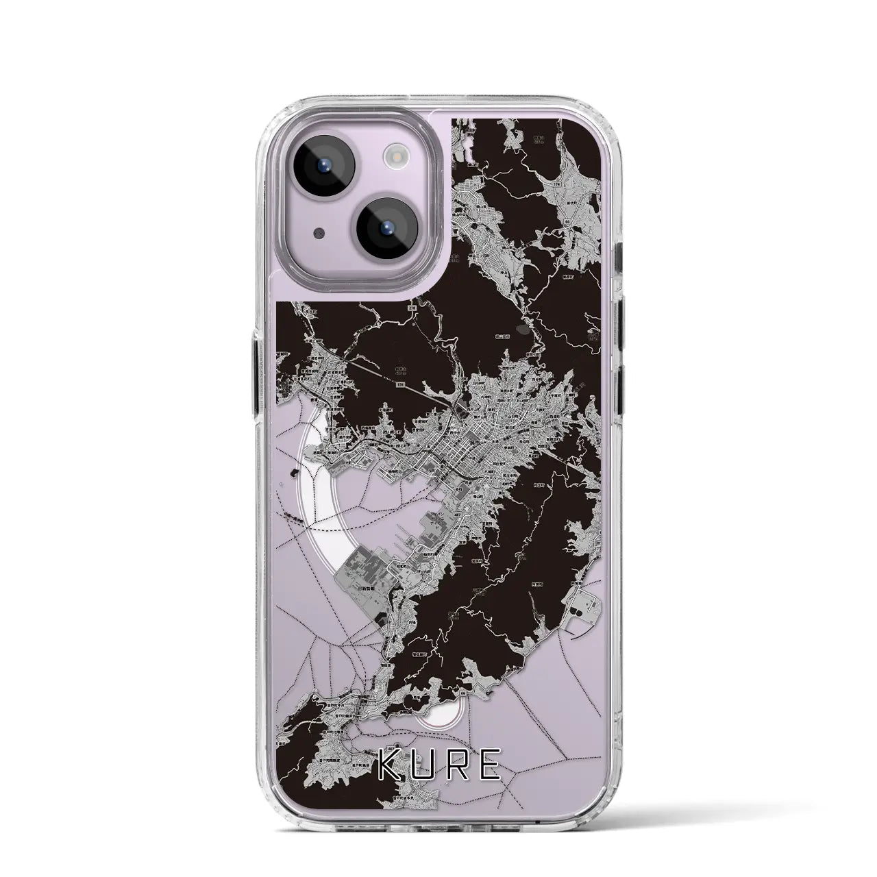 【呉(広島県)】地図柄iPhoneケース(MagSafeタイプ)