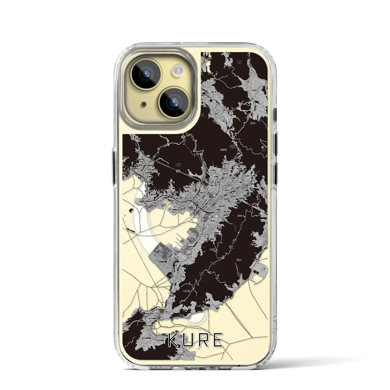 【呉(広島県)】地図柄iPhoneケース(MagSafeタイプ)