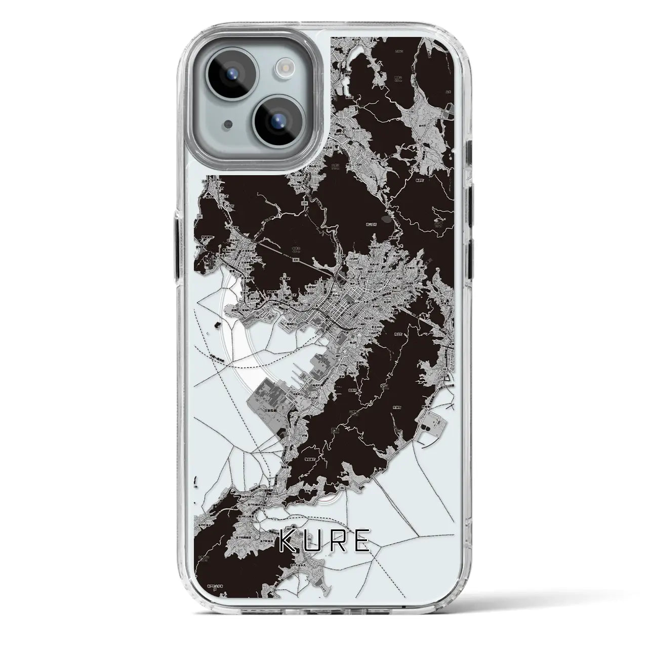 【呉(広島県)】地図柄iPhoneケース(MagSafeタイプ)