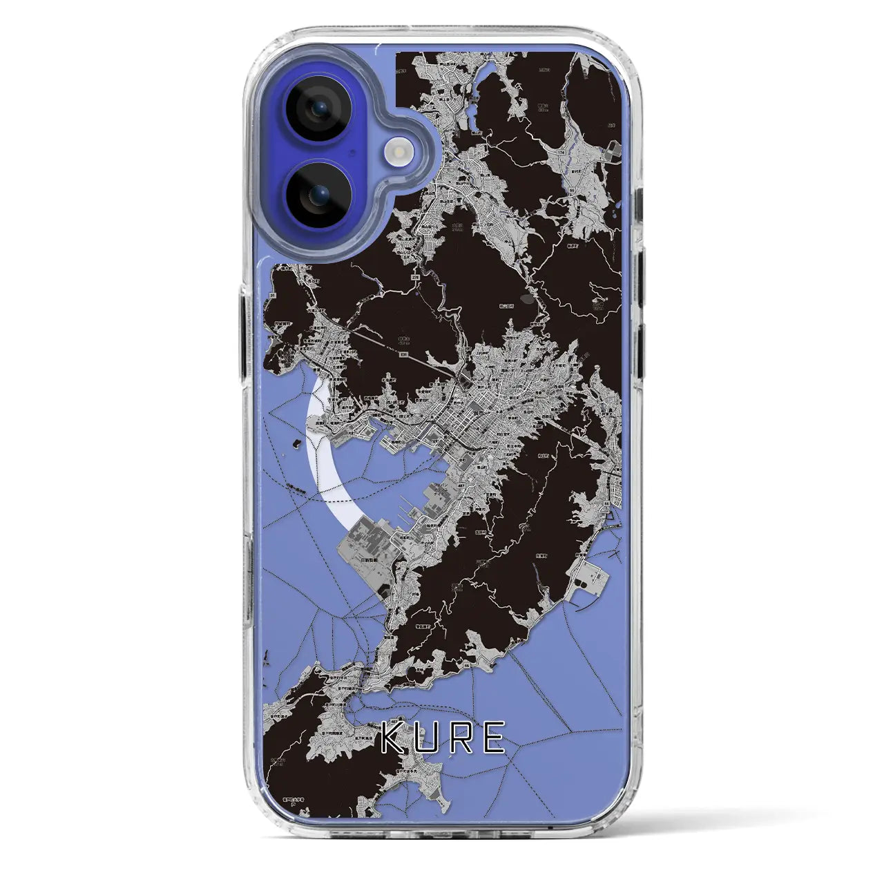 【呉(広島県)】地図柄iPhoneケース(MagSafeタイプ)