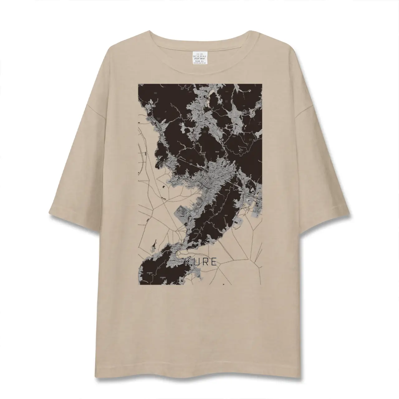 【呉(広島県)】地図柄ビッグシルエットTシャツ