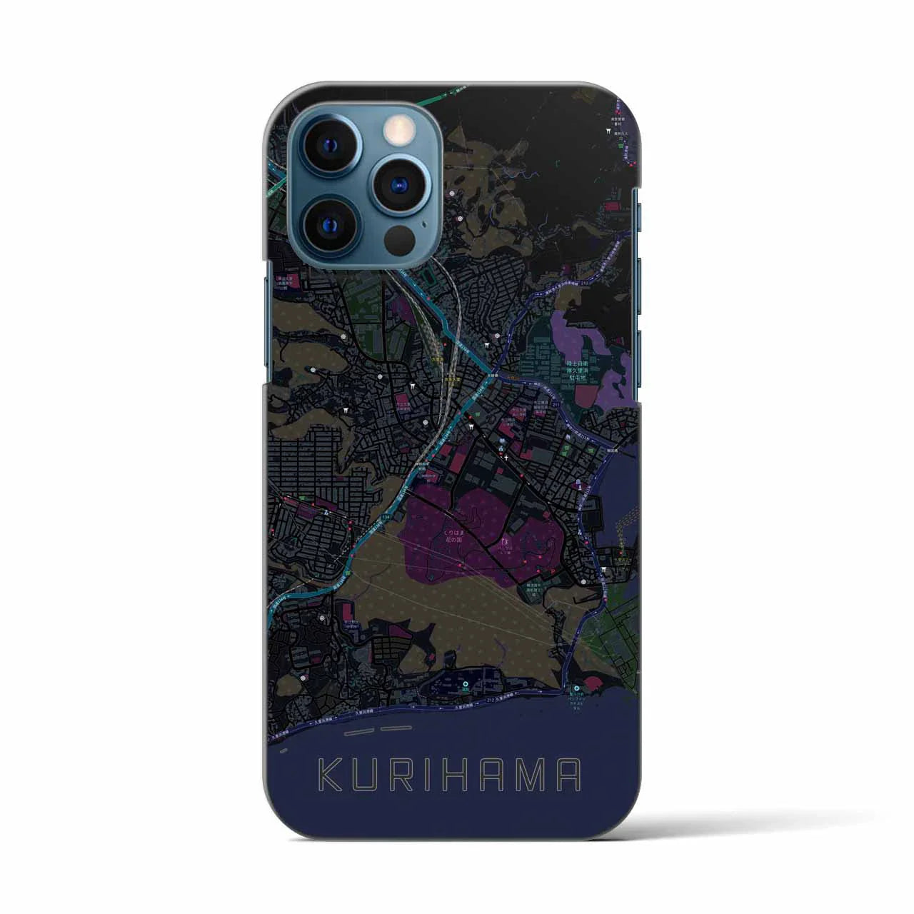 【久里浜(神奈川県)】地図柄iPhoneケース(バックカバータイプ)