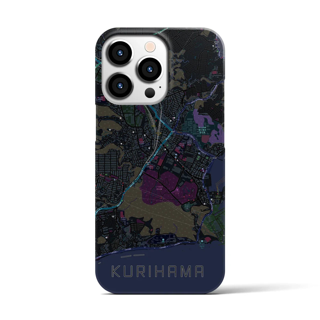 【久里浜(神奈川県)】地図柄iPhoneケース(バックカバータイプ)