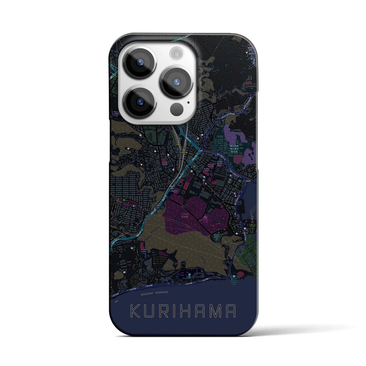 【久里浜(神奈川県)】地図柄iPhoneケース(バックカバータイプ)