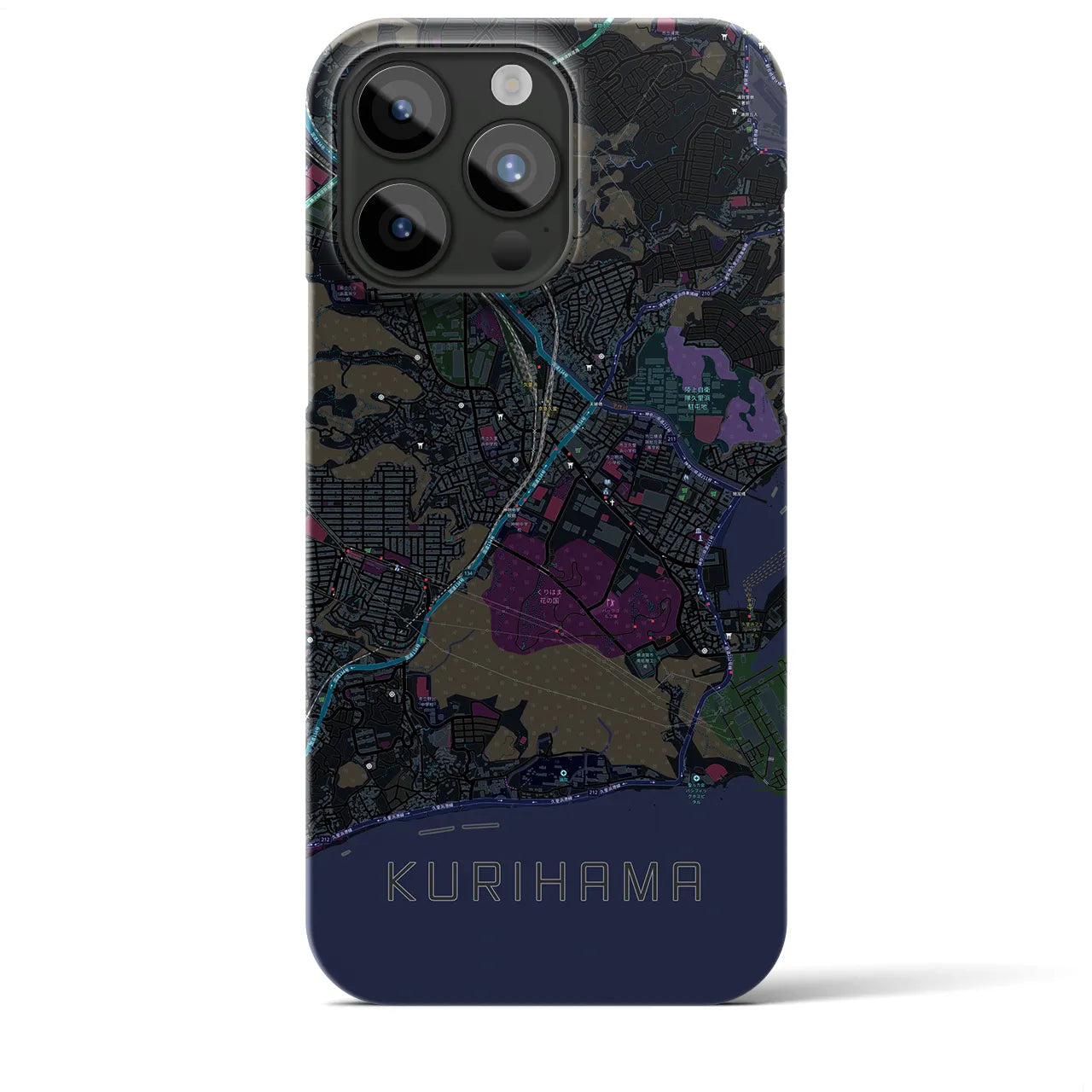 【久里浜(神奈川県)】地図柄iPhoneケース(バックカバータイプ)
