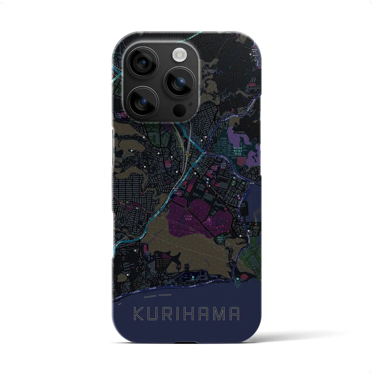 【久里浜(神奈川県)】地図柄iPhoneケース(バックカバータイプ)