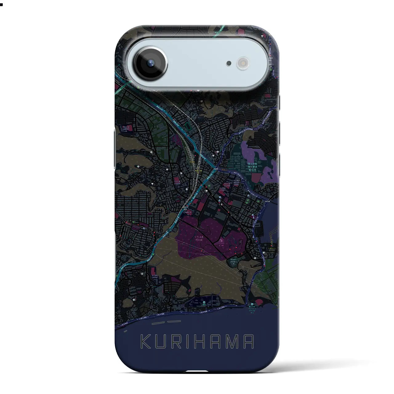 【久里浜(神奈川県)】地図柄iPhoneケース(バックカバータイプ)
