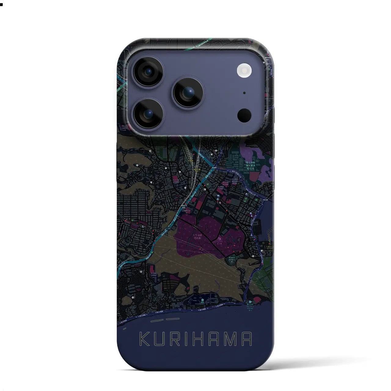 【久里浜(神奈川県)】地図柄iPhoneケース(バックカバータイプ)