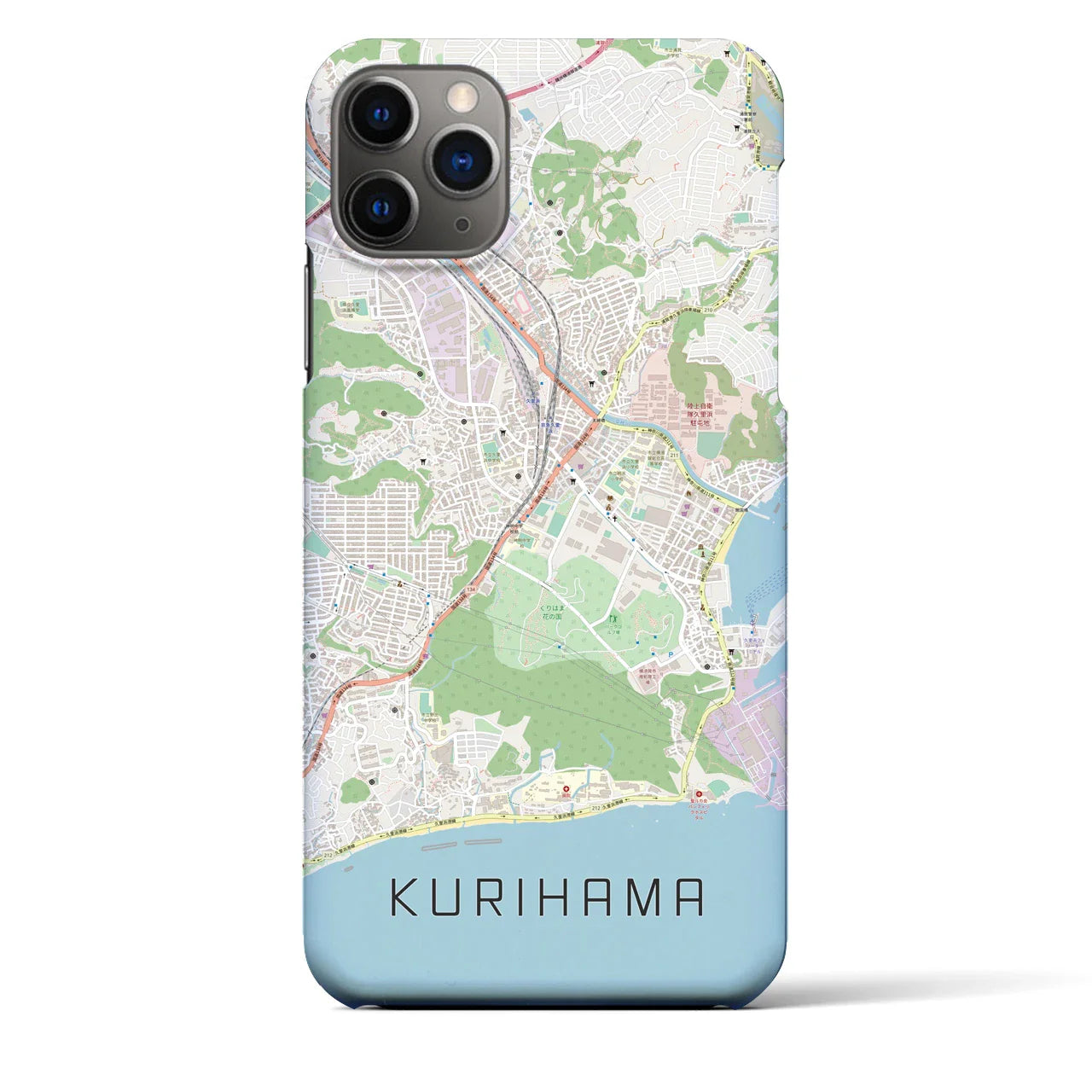 【久里浜(神奈川県)】地図柄iPhoneケース(バックカバータイプ)