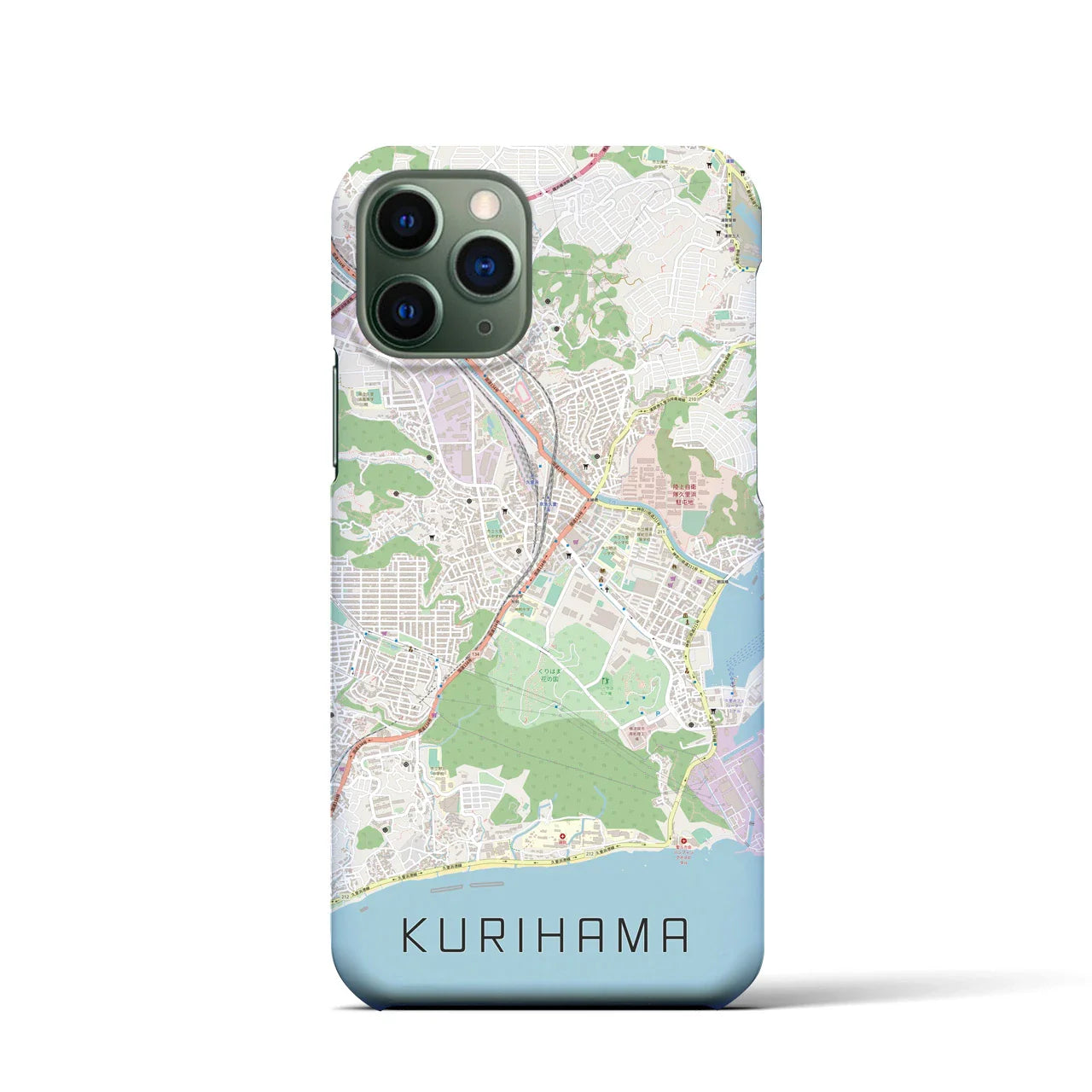 【久里浜(神奈川県)】地図柄iPhoneケース(バックカバータイプ)