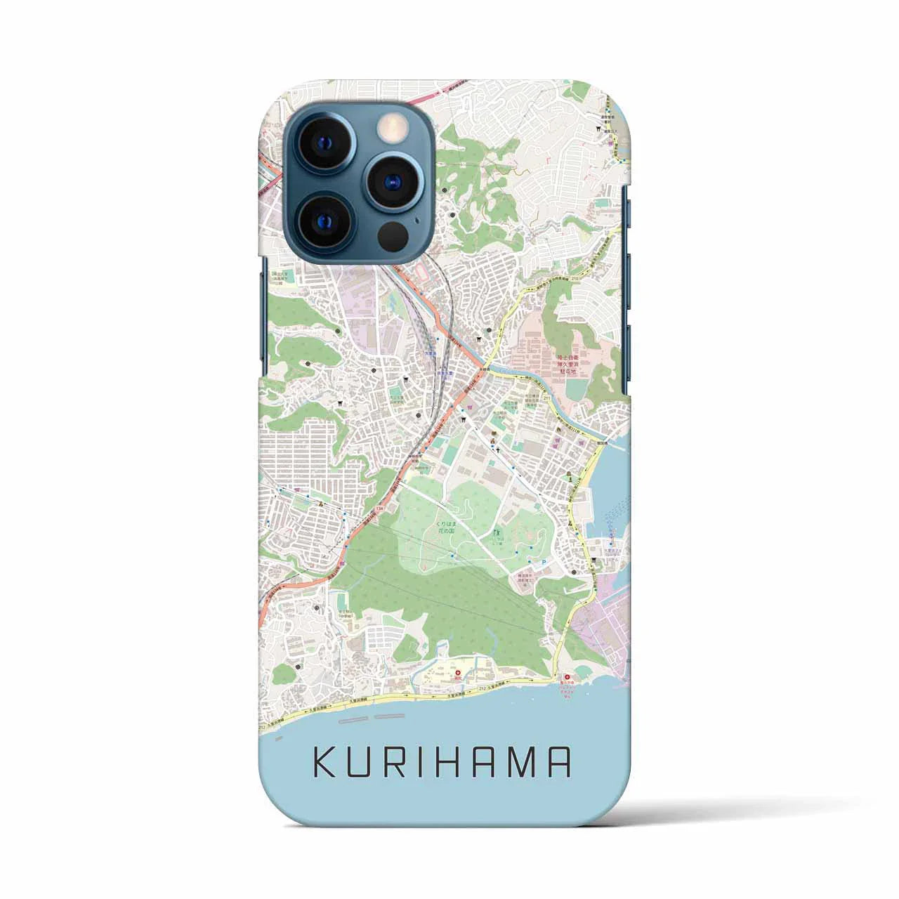 【久里浜(神奈川県)】地図柄iPhoneケース(バックカバータイプ)