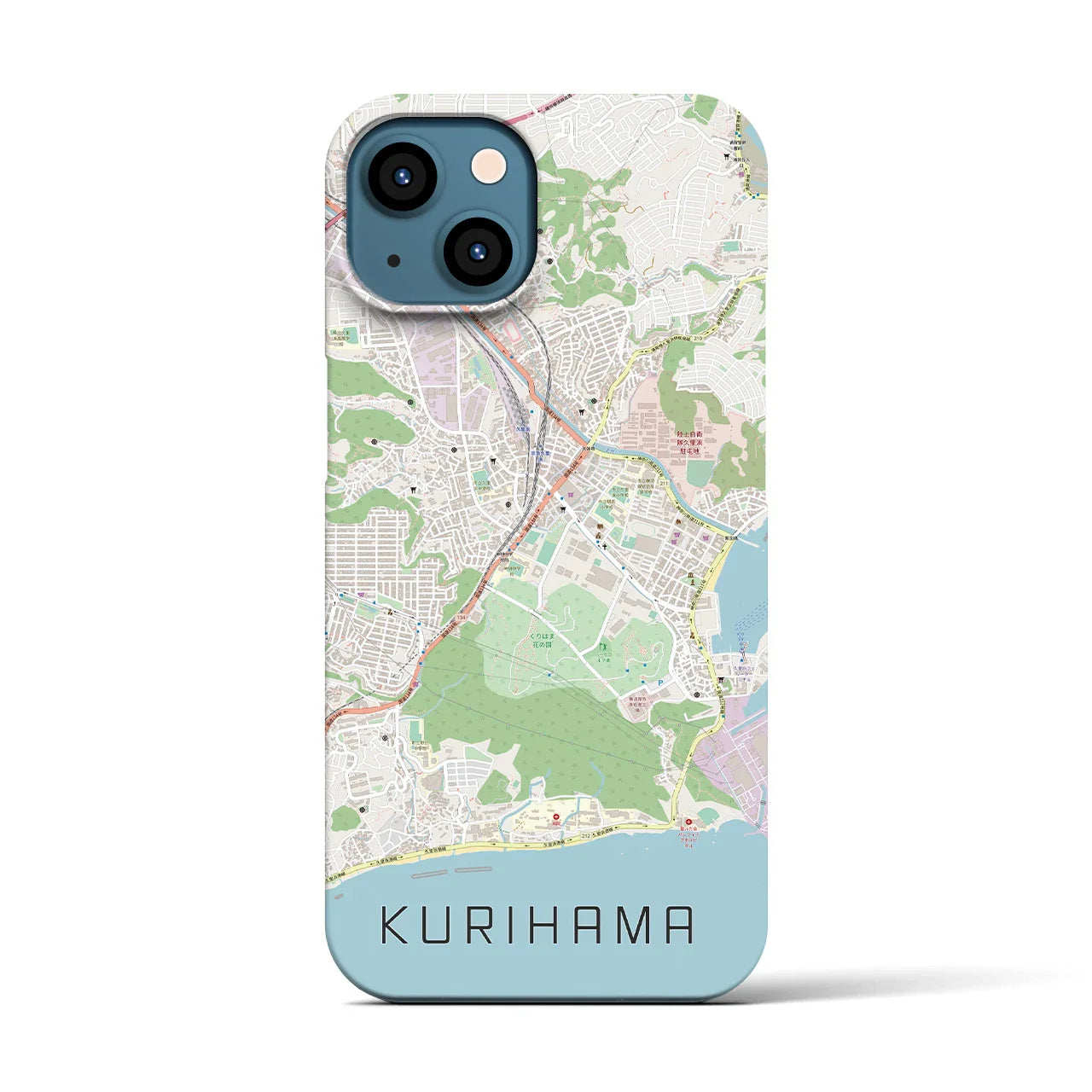 【久里浜(神奈川県)】地図柄iPhoneケース(バックカバータイプ)
