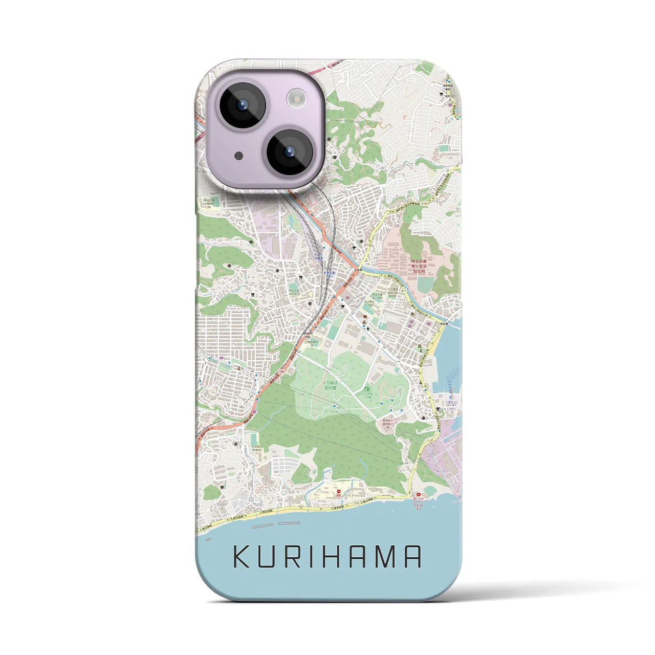 【久里浜(神奈川県)】地図柄iPhoneケース(バックカバータイプ)