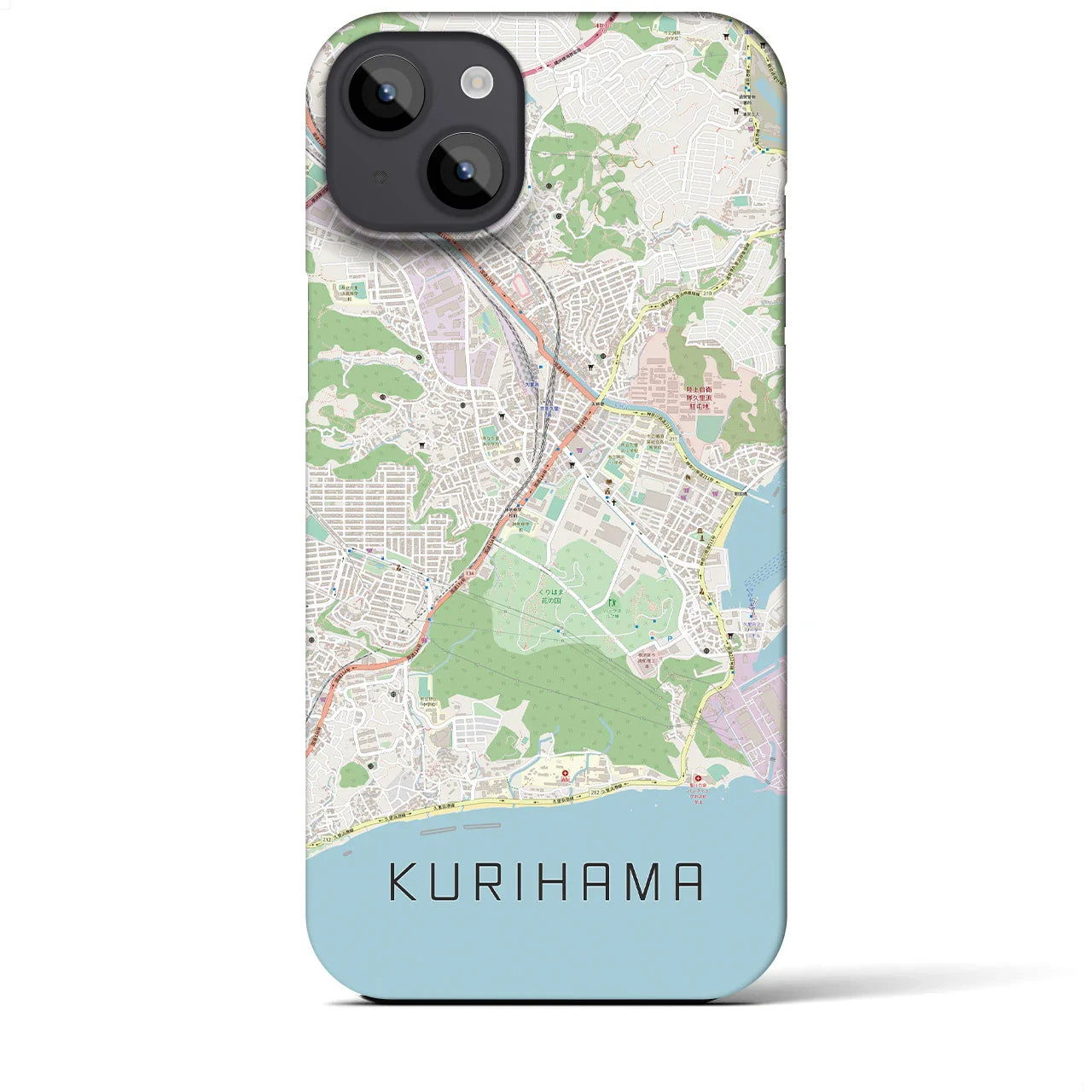 【久里浜(神奈川県)】地図柄iPhoneケース(バックカバータイプ)