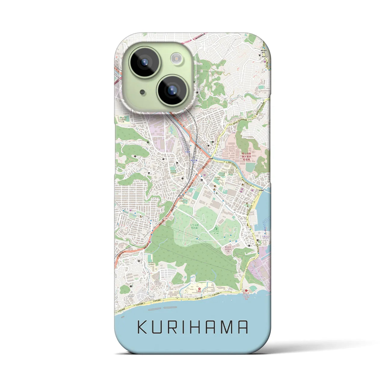 【久里浜(神奈川県)】地図柄iPhoneケース(バックカバータイプ)