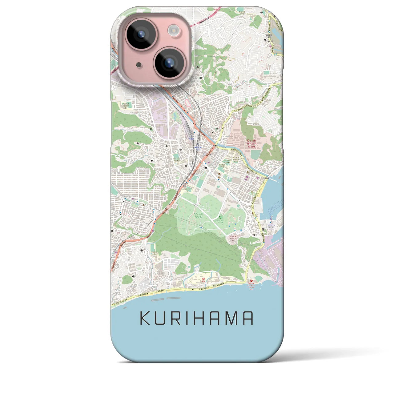 【久里浜(神奈川県)】地図柄iPhoneケース(バックカバータイプ)