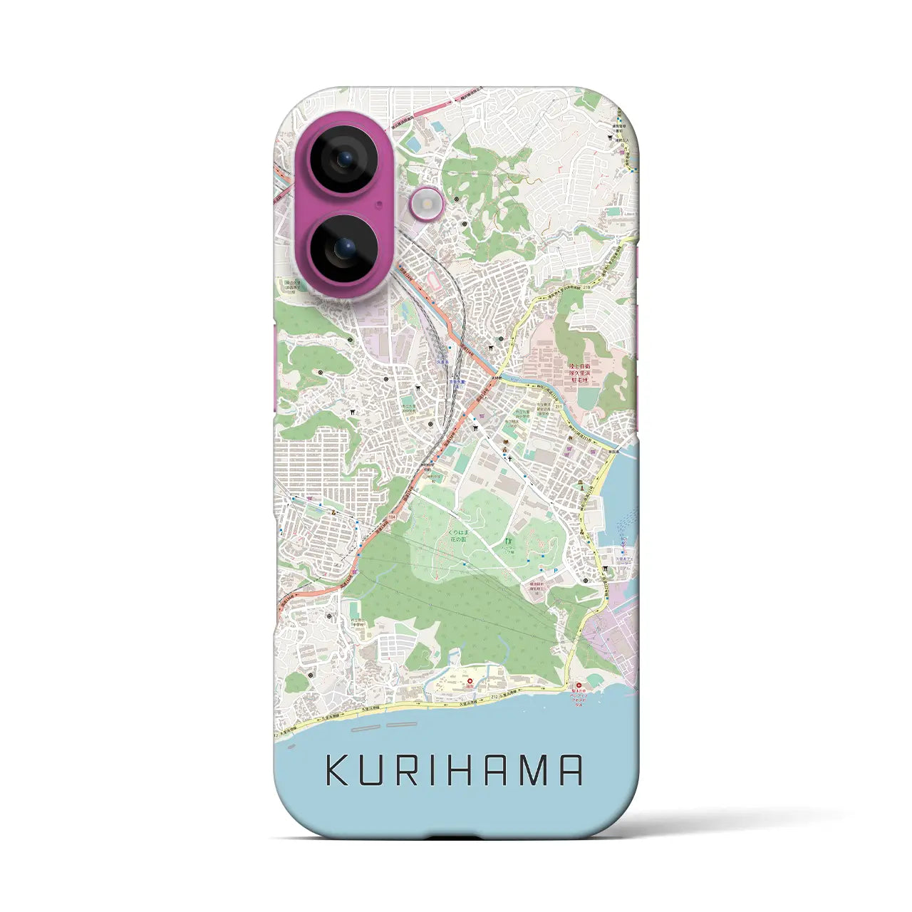 【久里浜(神奈川県)】地図柄iPhoneケース(バックカバータイプ)