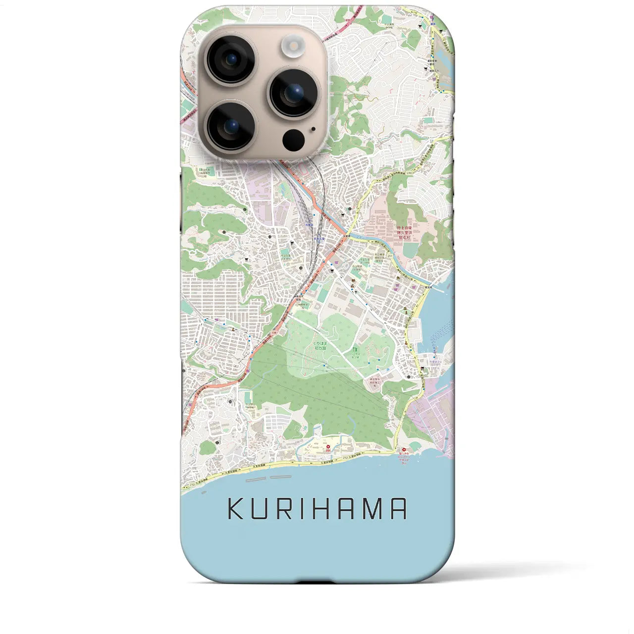 【久里浜(神奈川県)】地図柄iPhoneケース(バックカバータイプ)