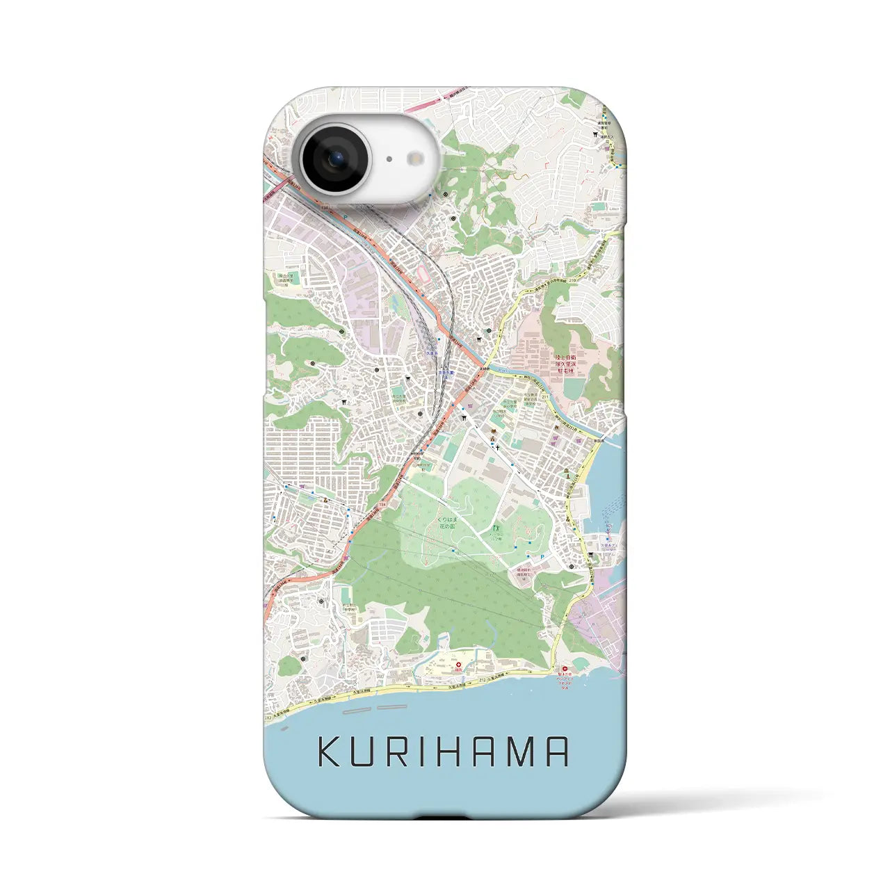 【久里浜(神奈川県)】地図柄iPhoneケース(バックカバータイプ)