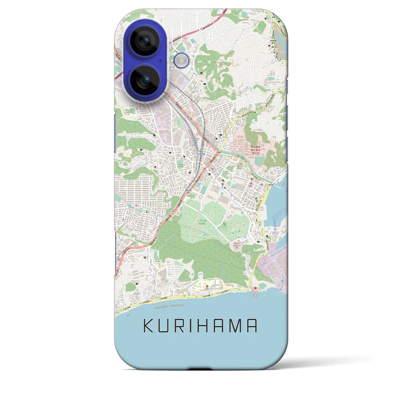 【久里浜(神奈川県)】地図柄iPhoneケース(バックカバータイプ)