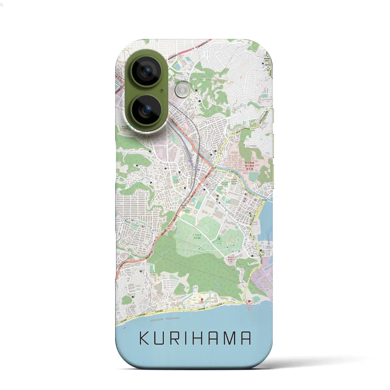 【久里浜(神奈川県)】地図柄iPhoneケース(バックカバータイプ)
