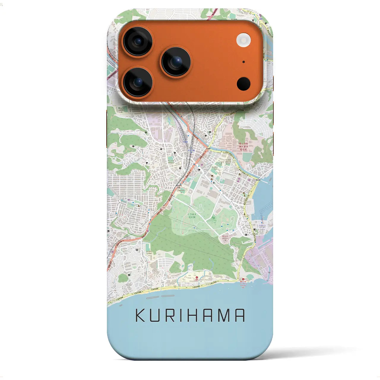 【久里浜(神奈川県)】地図柄iPhoneケース(バックカバータイプ)