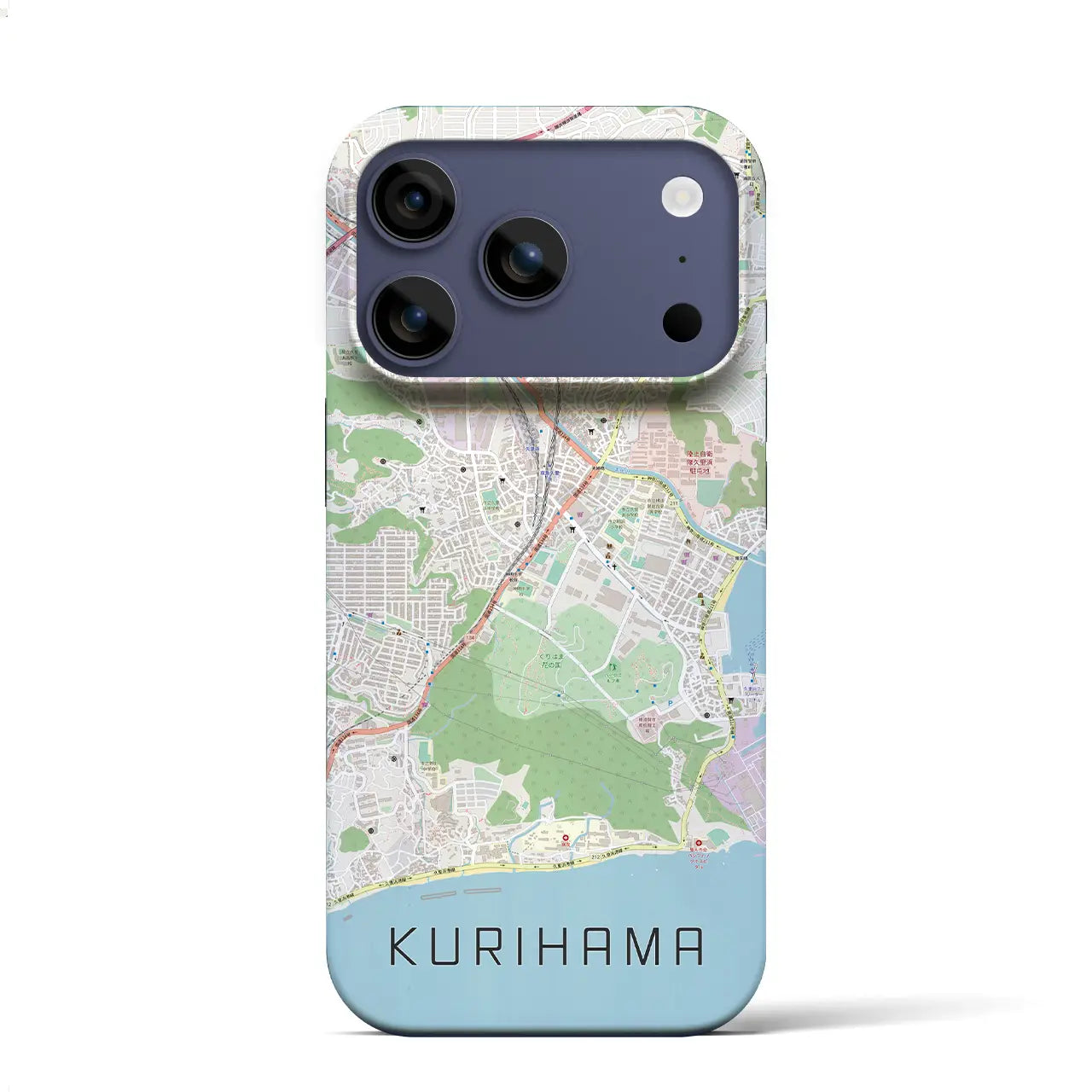 【久里浜(神奈川県)】地図柄iPhoneケース(バックカバータイプ)ナチュラル・iPhone 17 Pro Max 用