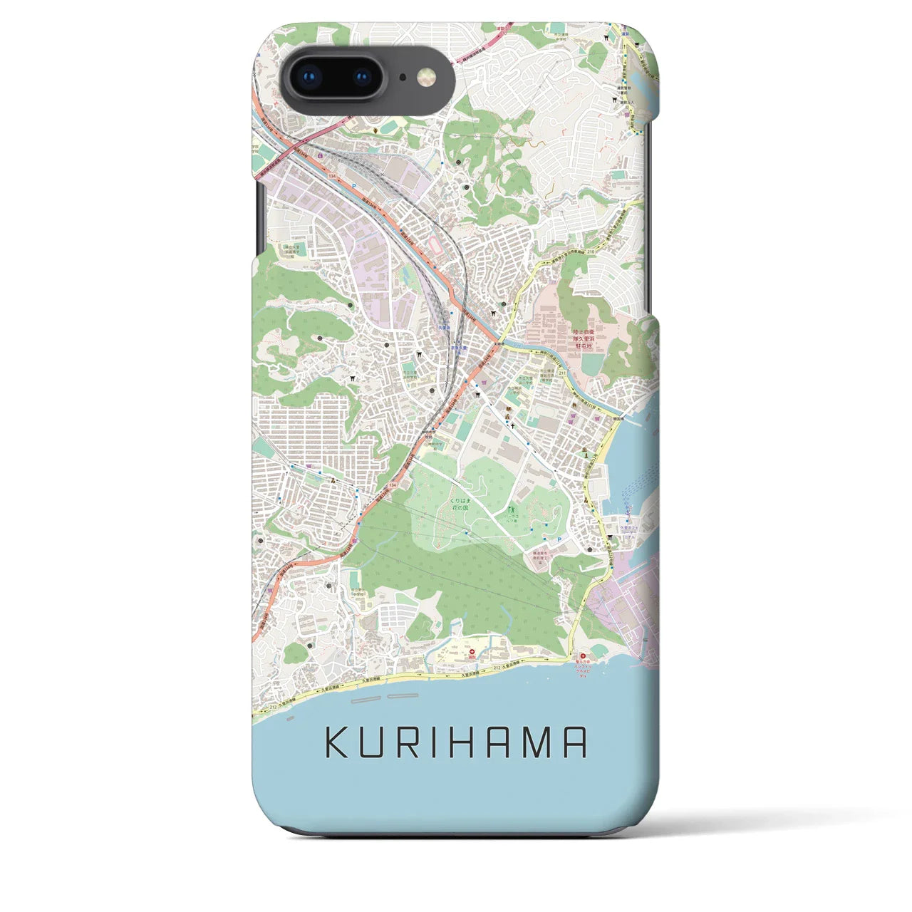 【久里浜(神奈川県)】地図柄iPhoneケース(バックカバータイプ)