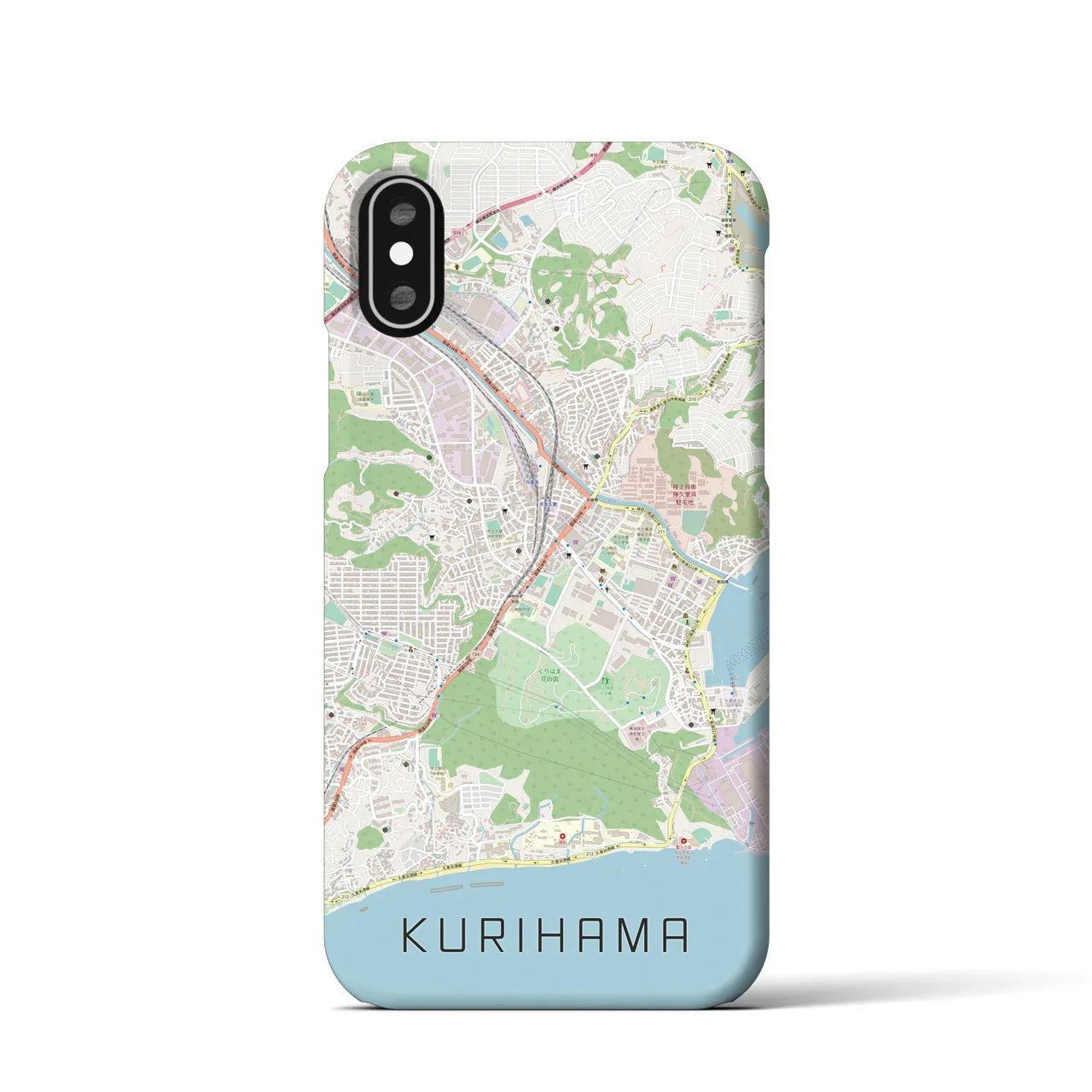 【久里浜(神奈川県)】地図柄iPhoneケース(バックカバータイプ)