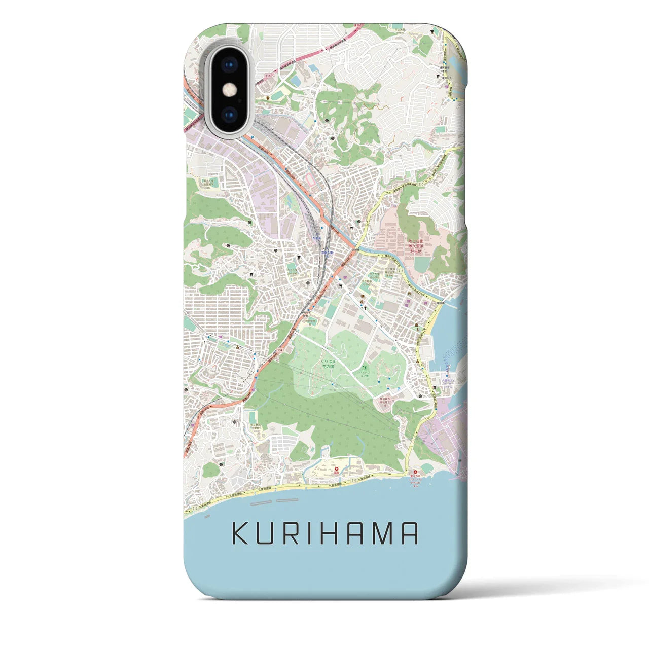 【久里浜(神奈川県)】地図柄iPhoneケース(バックカバータイプ)