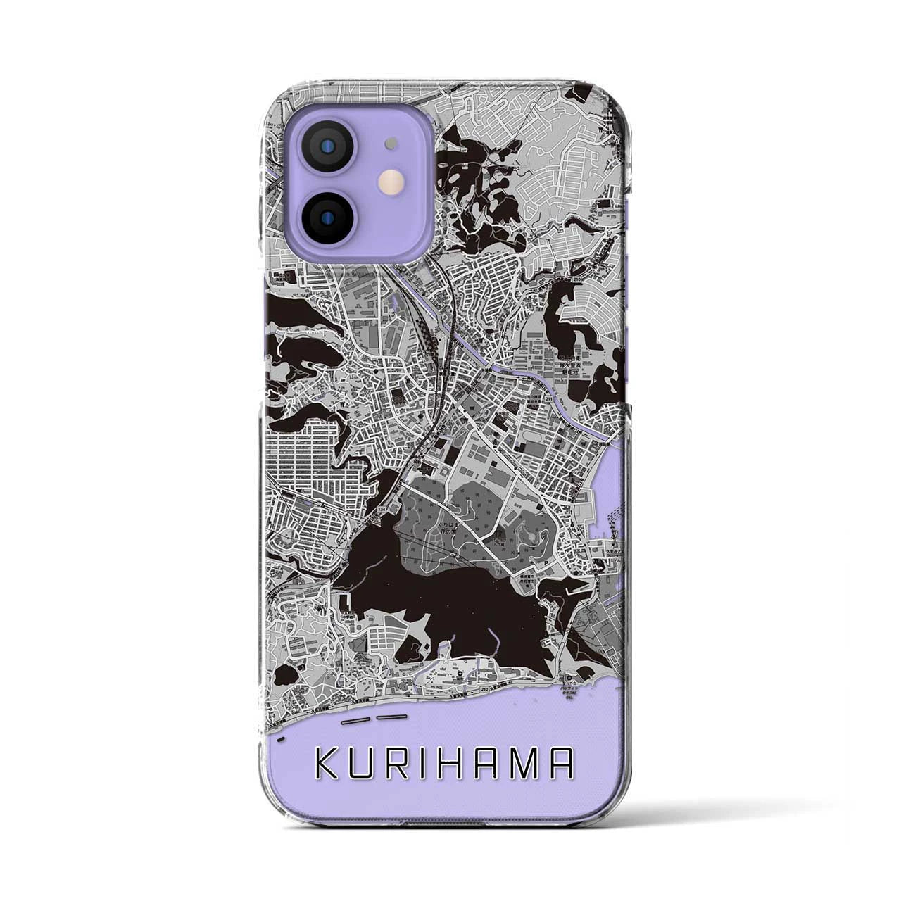 【久里浜(神奈川県)】地図柄iPhoneケース(クリアタイプ)