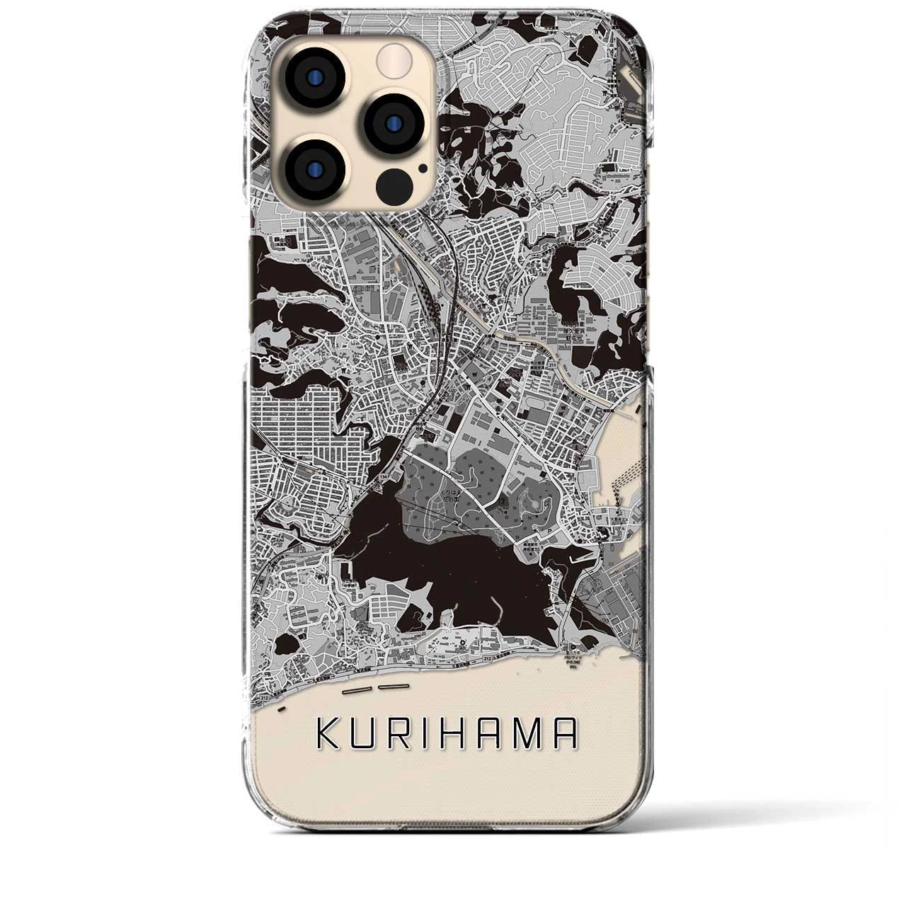 【久里浜(神奈川県)】地図柄iPhoneケース(クリアタイプ)