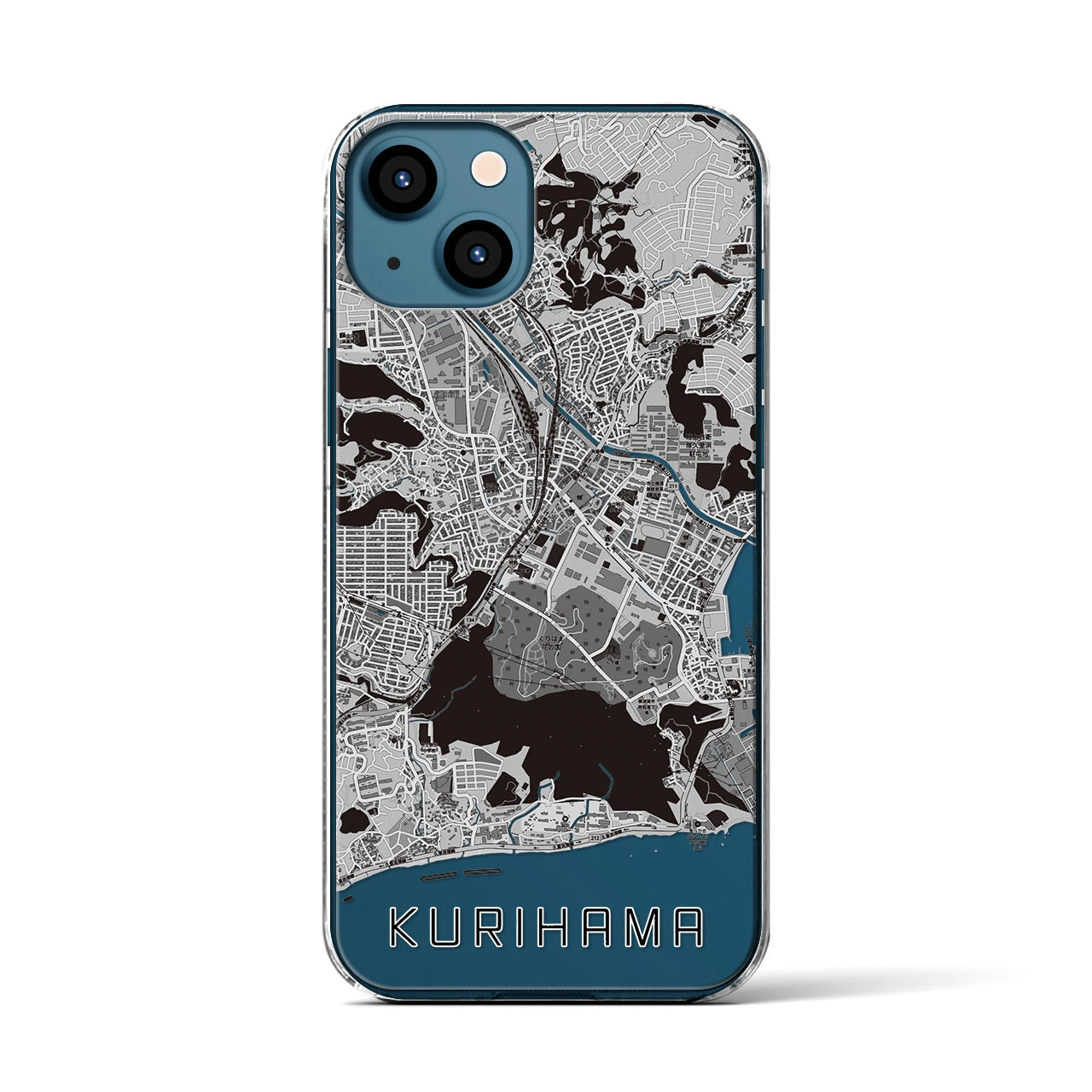 【久里浜(神奈川県)】地図柄iPhoneケース(クリアタイプ)