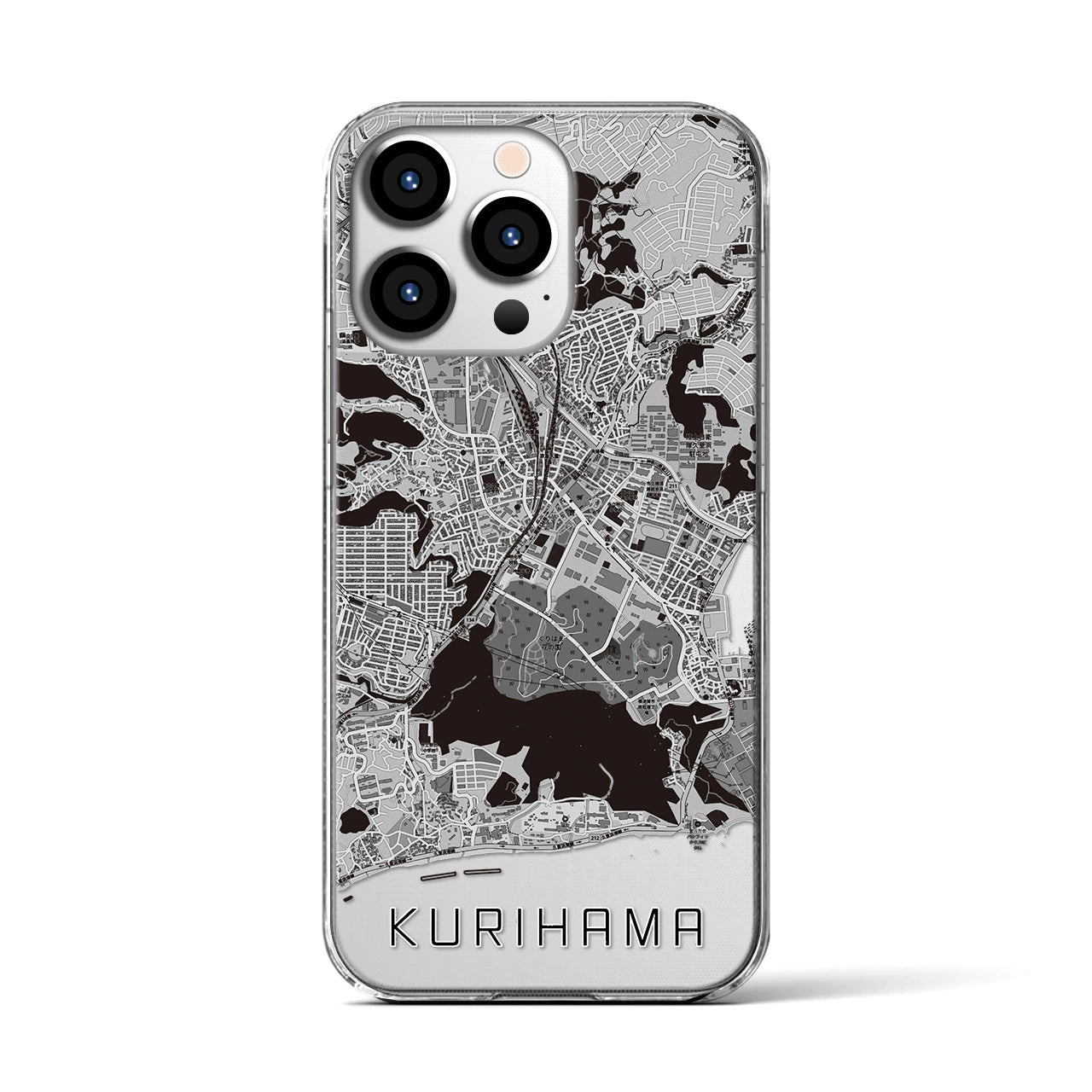 【久里浜(神奈川県)】地図柄iPhoneケース(クリアタイプ)