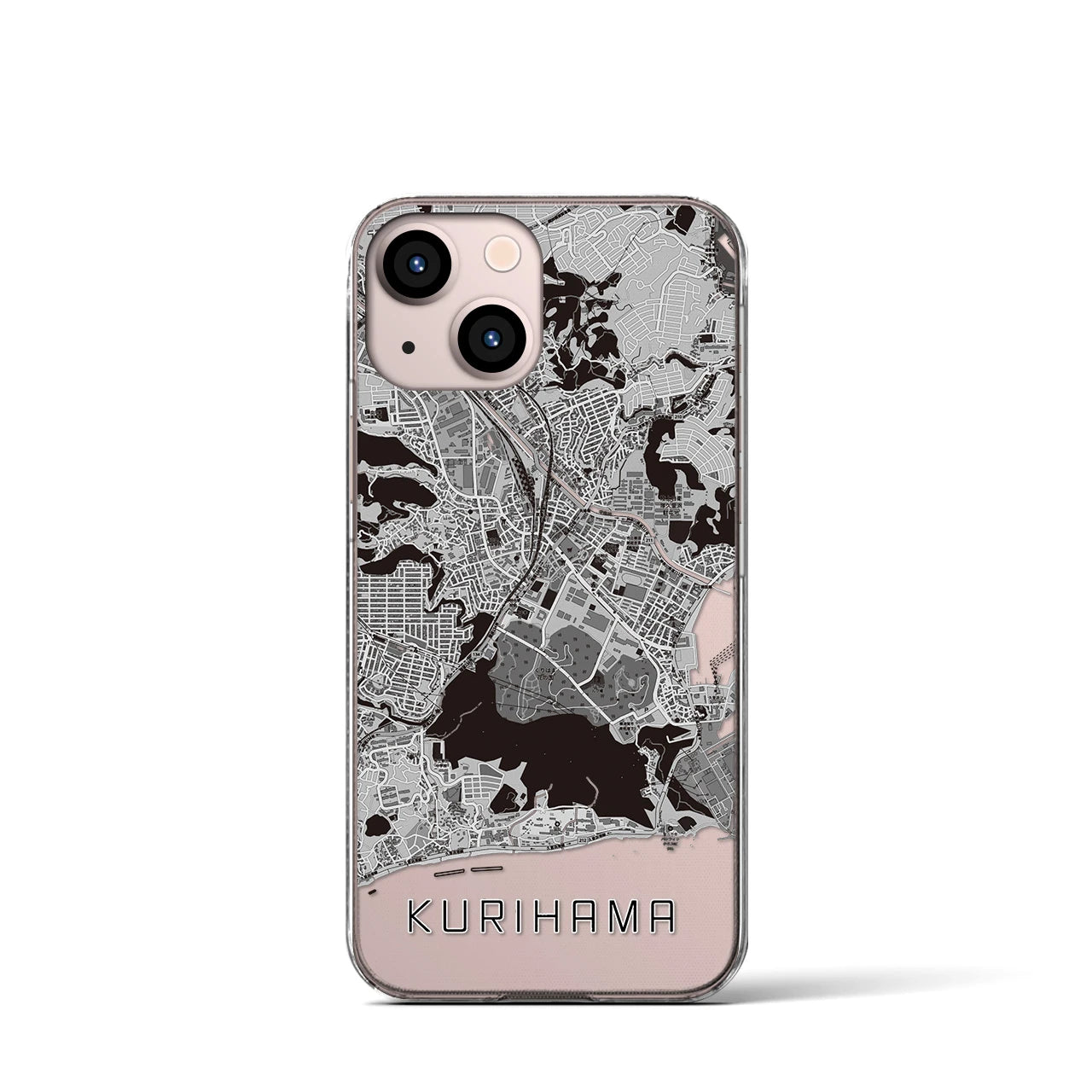 【久里浜(神奈川県)】地図柄iPhoneケース(クリアタイプ)