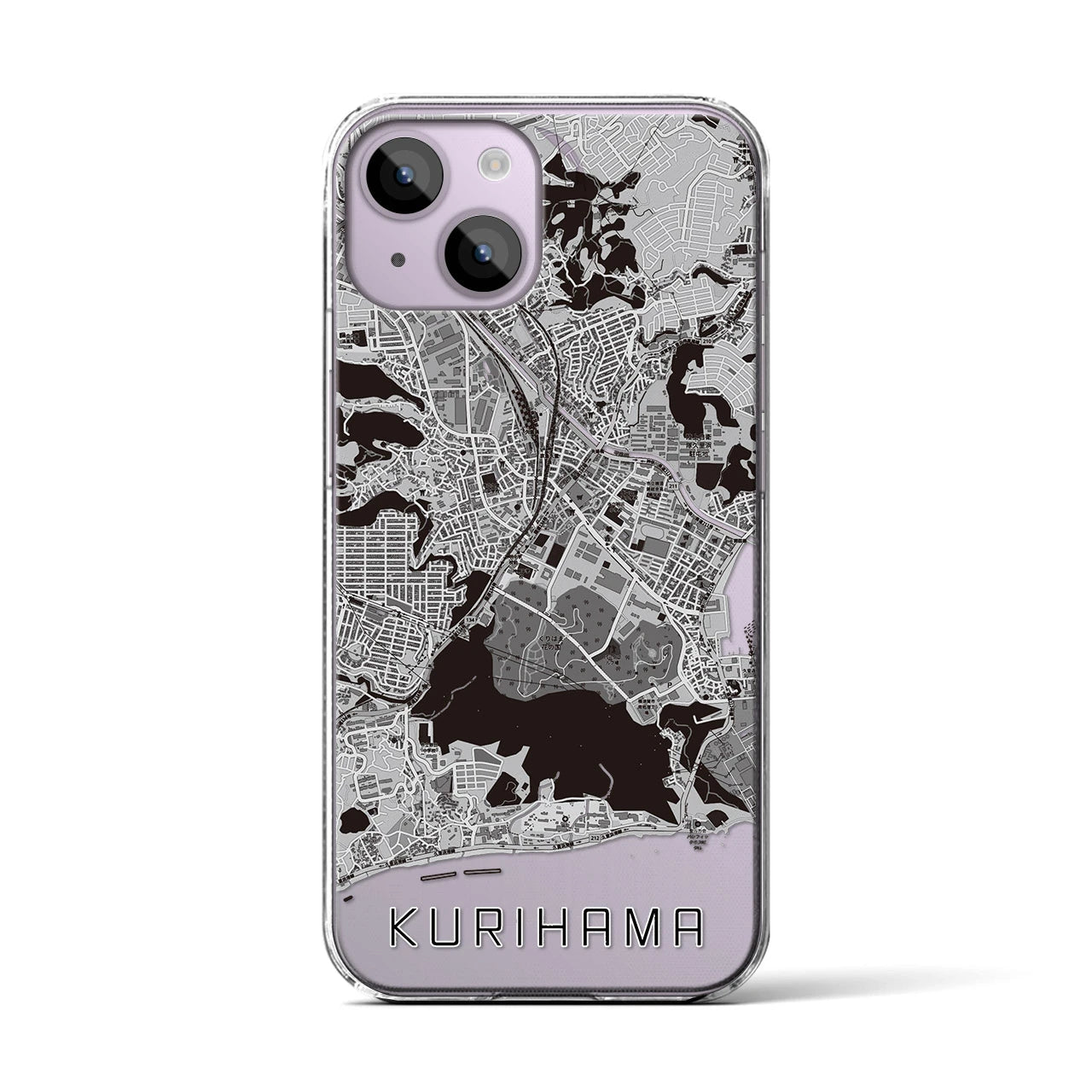 【久里浜(神奈川県)】地図柄iPhoneケース(クリアタイプ)