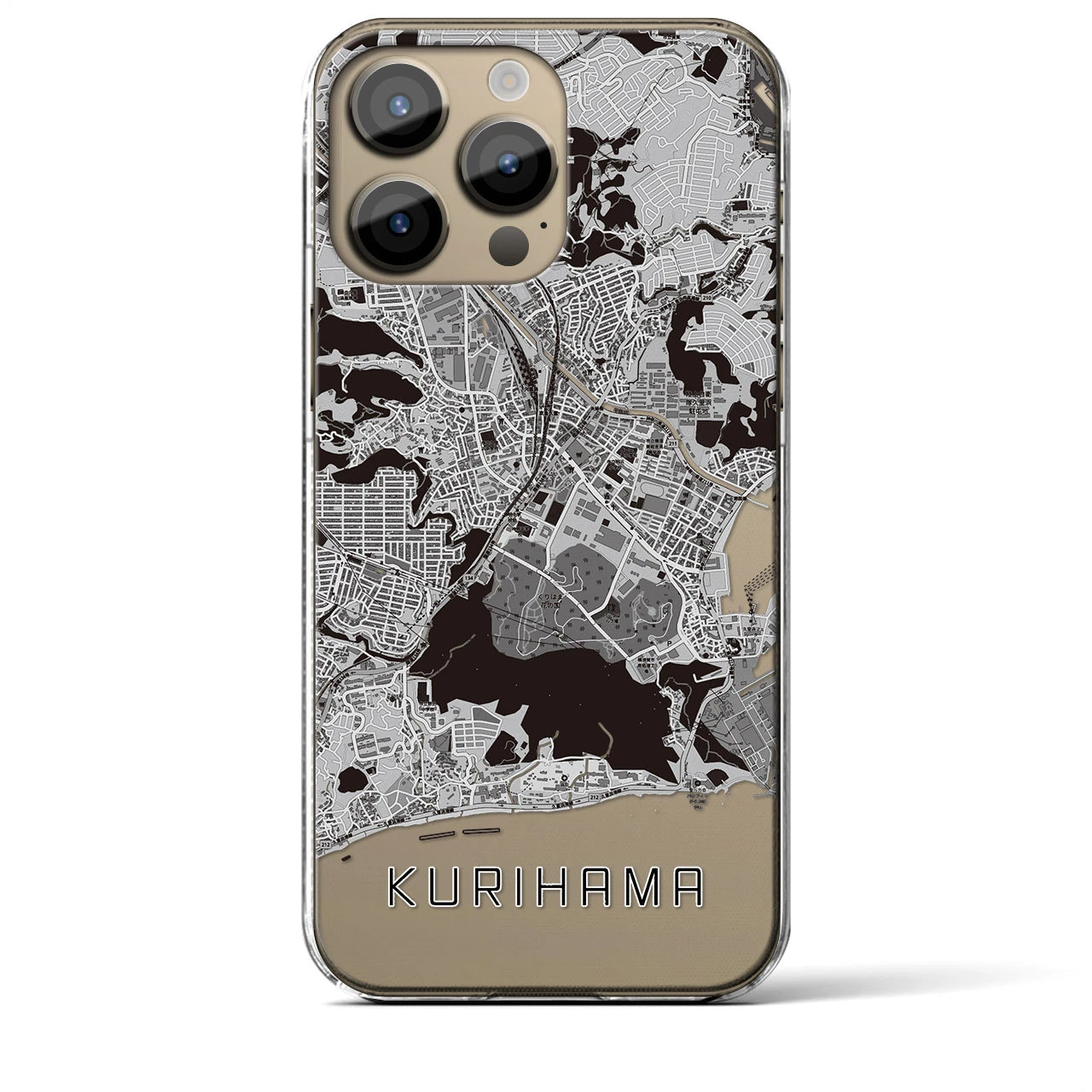 【久里浜(神奈川県)】地図柄iPhoneケース(クリアタイプ)