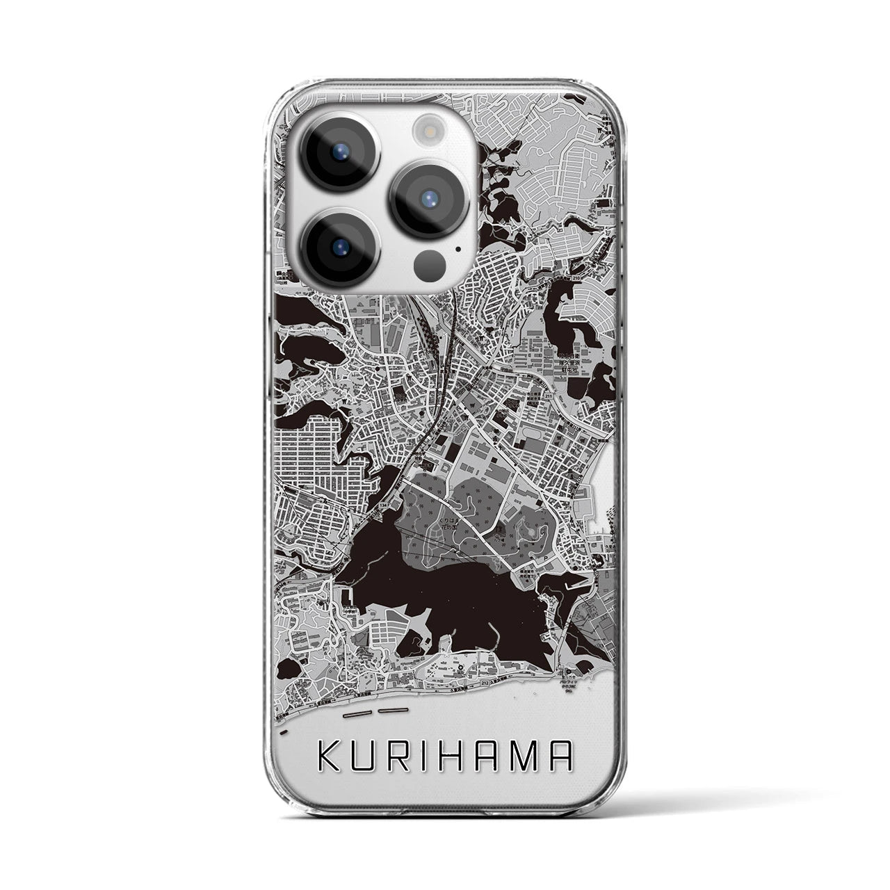 【久里浜(神奈川県)】地図柄iPhoneケース(クリアタイプ)