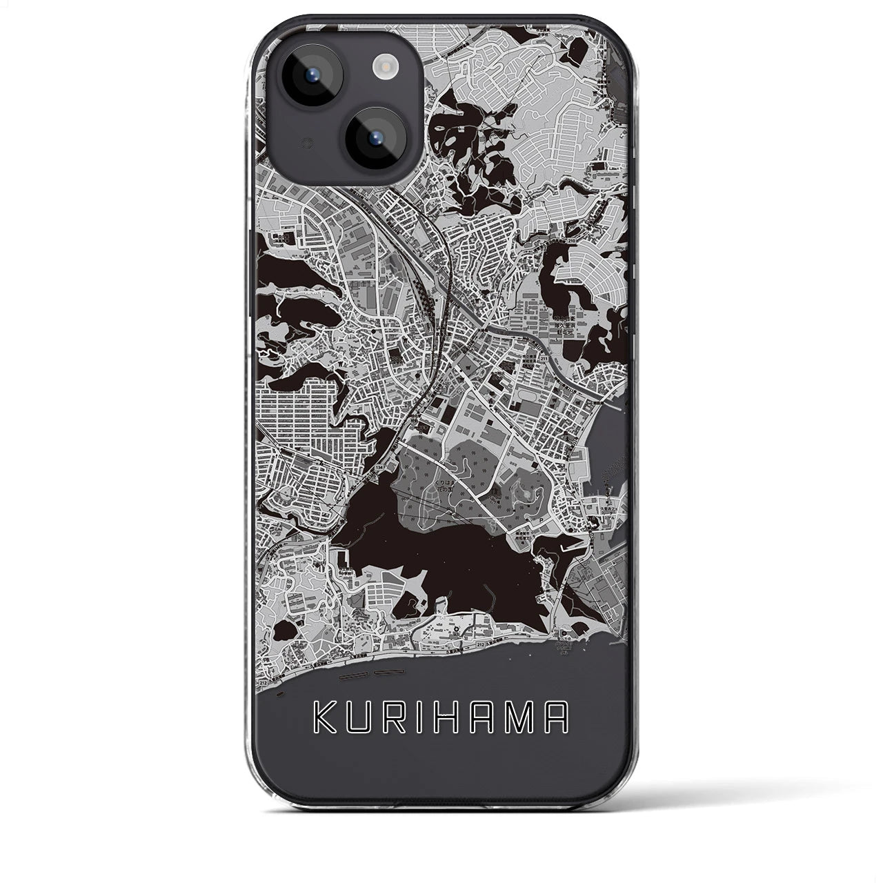 【久里浜(神奈川県)】地図柄iPhoneケース(クリアタイプ)