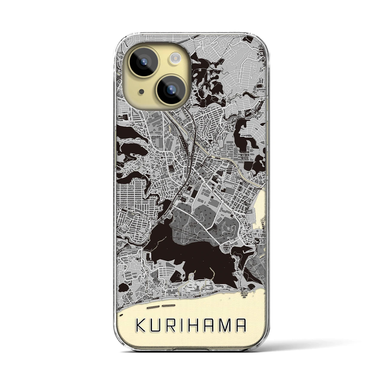 【久里浜(神奈川県)】地図柄iPhoneケース(クリアタイプ)